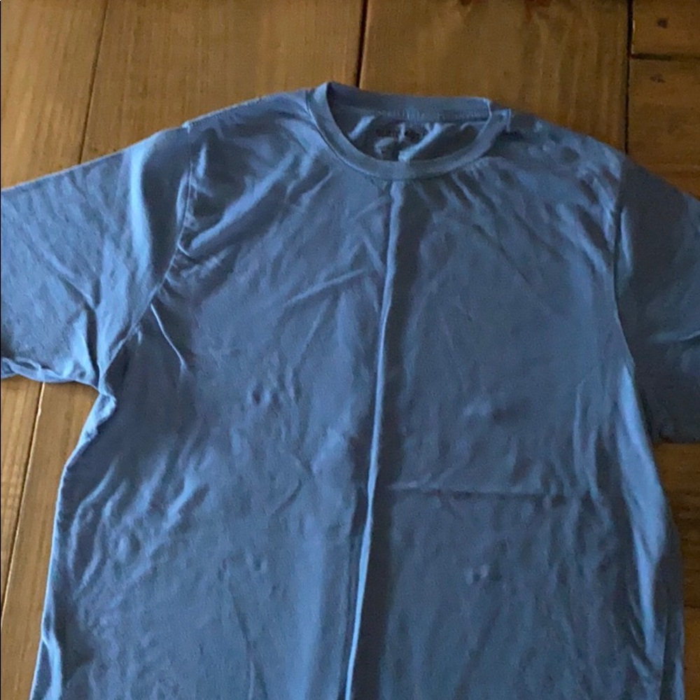 Urban pipeline plain blue T-shirt